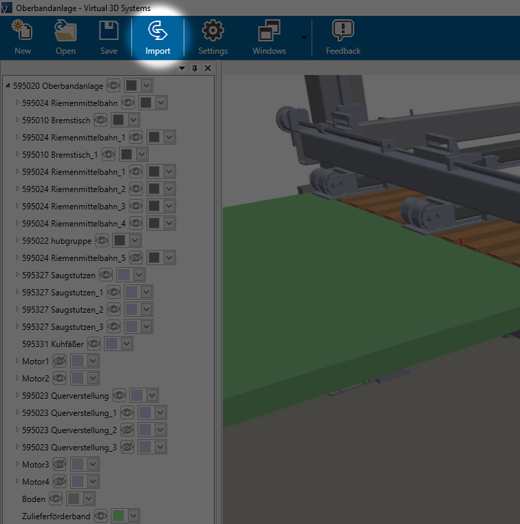 Importieren von CAD Daten