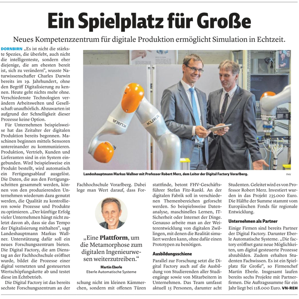 ERÖFFNUNG DIGITAL FACTORY VORARLBERG – Eberle Automatische Systeme